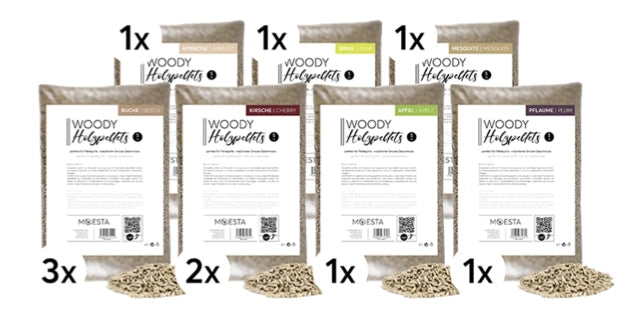 Ultimate Pellets Bundle - 50kg – 7 Sorten Hartholz Pellets