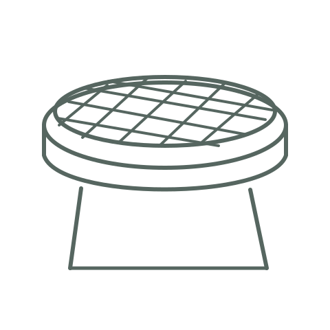 Skizze Holzkohlegrill