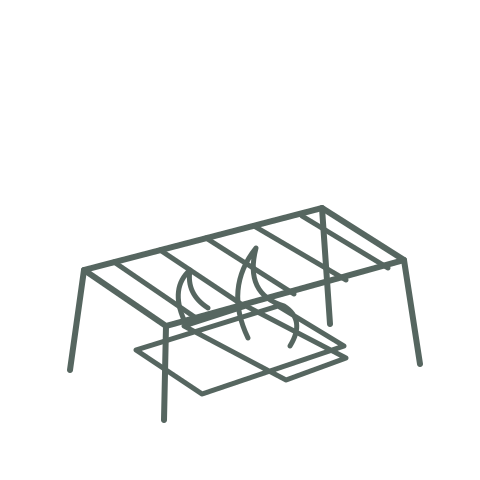 Skizze Lagerfeuergrill