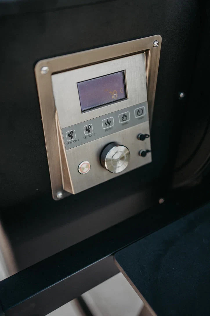 SHERIFF Control Unit mit Display, Funktionstasten, FireWheel und Anschlüssen für Temperaturfühler