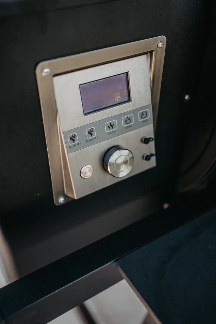 SHERIFF Control Unit mit Display, Funktionstasten, FireWheel und Anschlüssen für Temperaturfühler