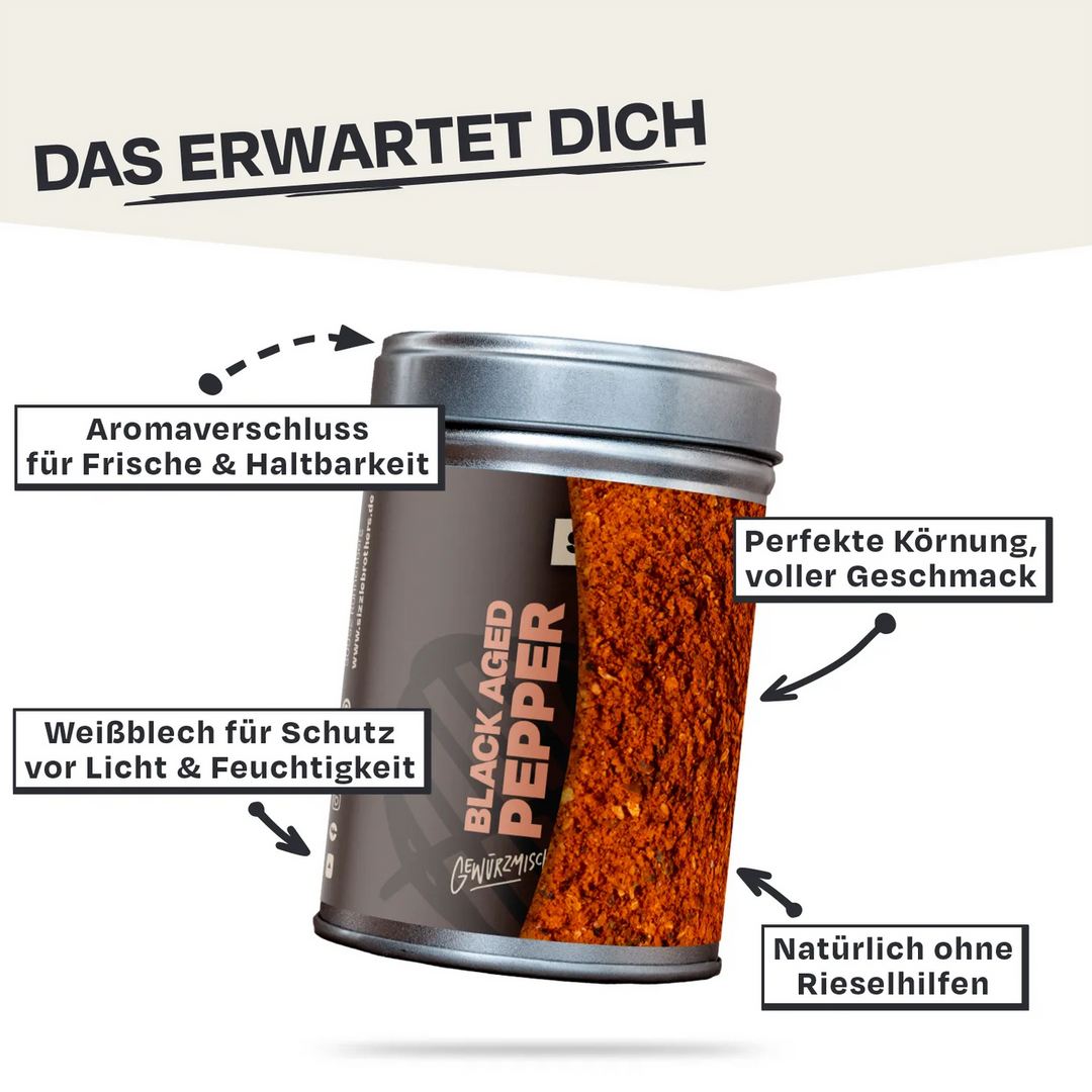 SizzleUp Black Aged Pepper – Gereifte Pfeffermischung