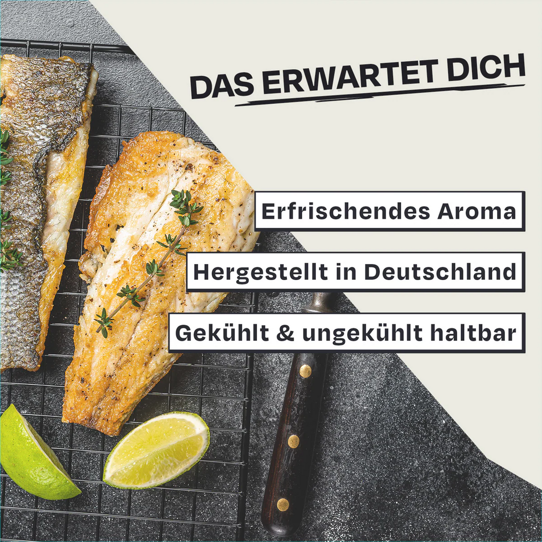 Fresh Lemon Grillmarinade - würzige Zitrusmarinade für Fisch, Geflügel & Gemüse