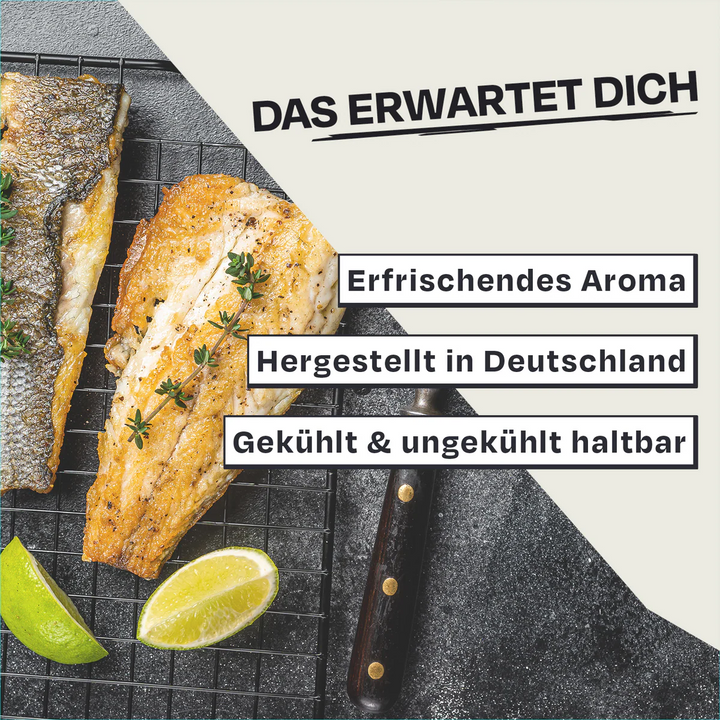 Fresh Lemon Grillmarinade - würzige Zitrusmarinade für Fisch, Geflügel & Gemüse