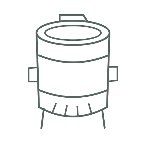 Skizze Drum Smoker