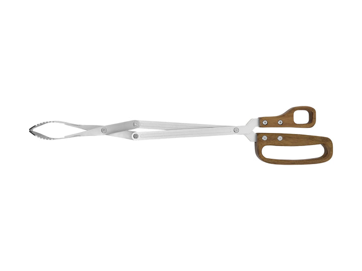 BOA Grillzange von MOESTA mit Edelstahl-Greifkopf und Holzgriffen, freigestellt