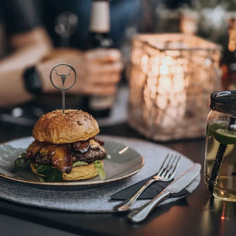 BurgerSpieß 6er Set – Edelstahl & Black Edition Burger-Spieße