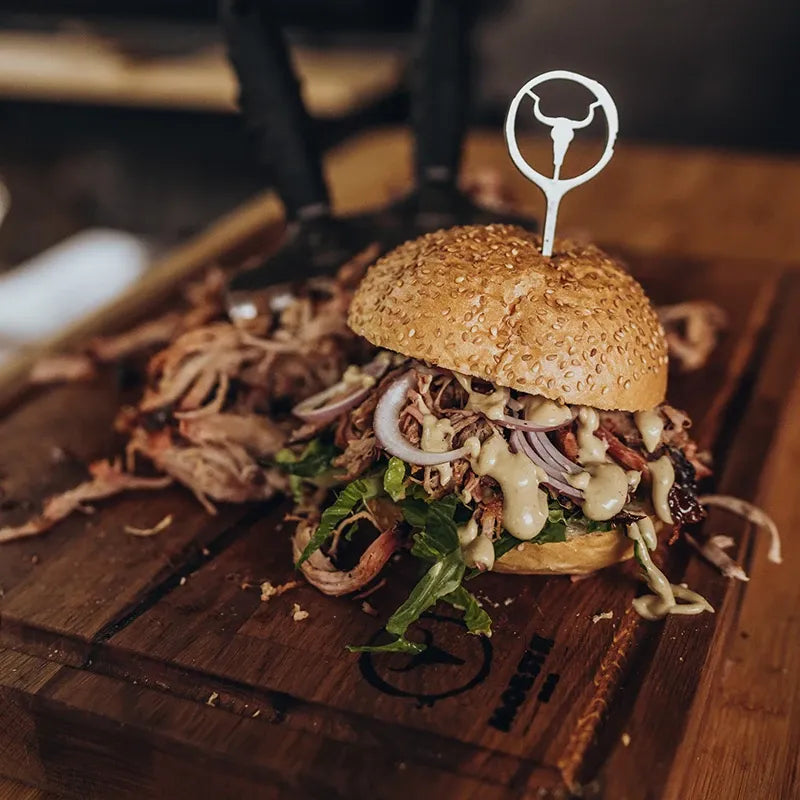 BurgerSpieß 6er Set – Edelstahl & Black Edition Burger-Spieße