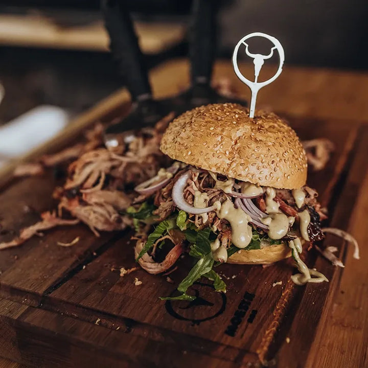 BurgerSpieß 6er Set – Edelstahl & Black Edition Burger-Spieße