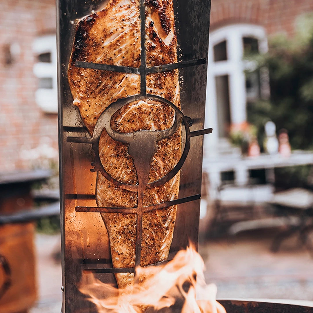 BJÖRN Flameboard – XXL Edelstahl Flammlachsbrett
