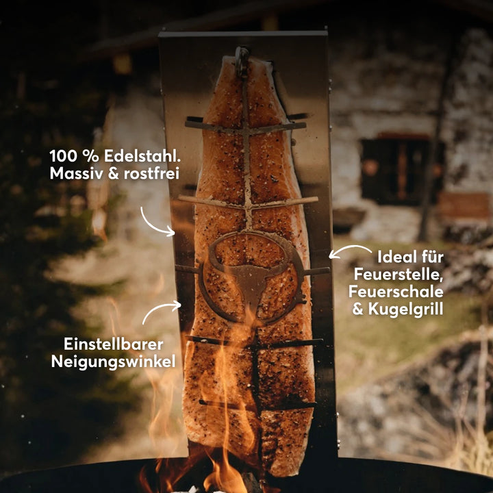 BJÖRN - Flammlachsbrett aus Edelstahl
