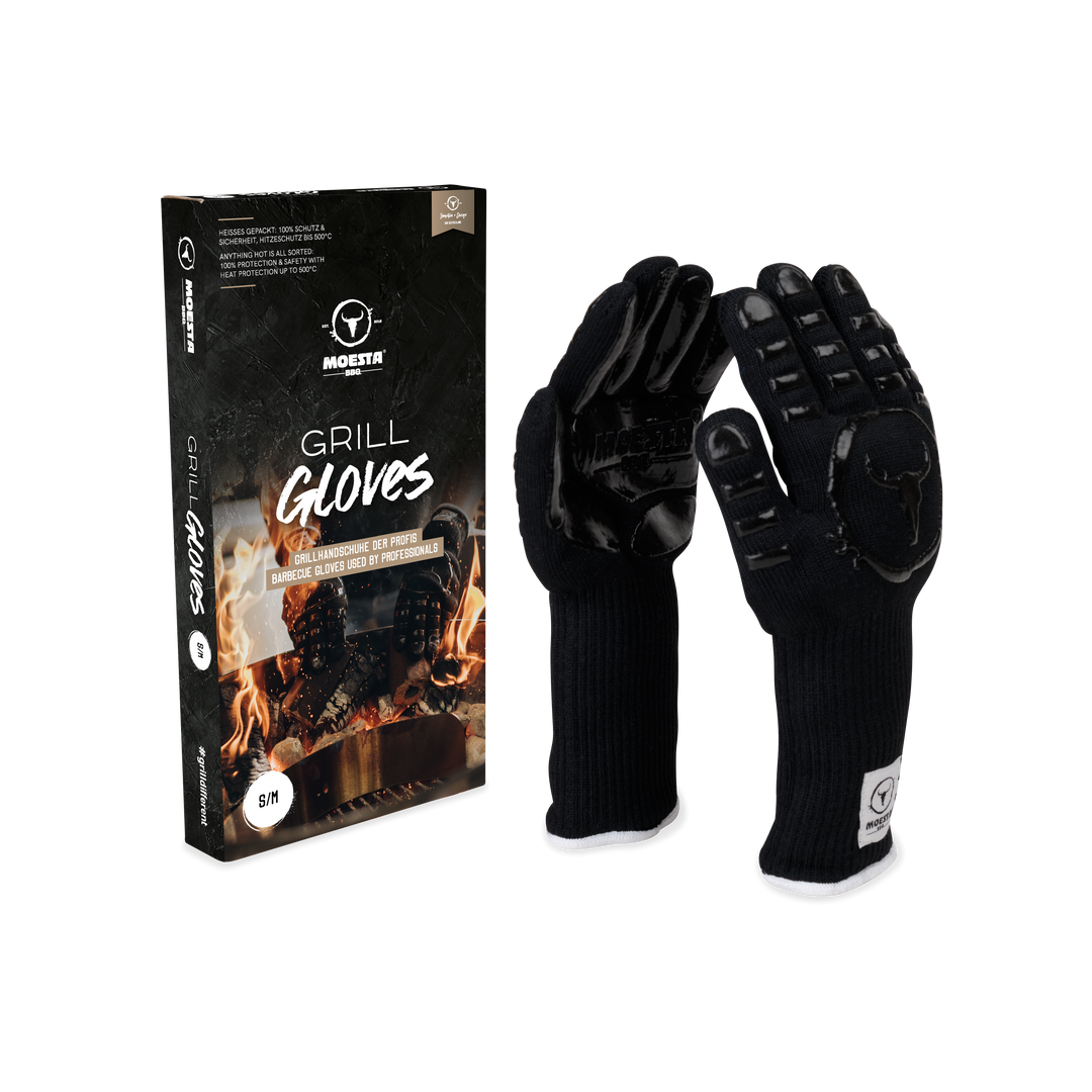 Grill Gloves No.1 Classic S/M als Paar mit Verpackung, freigestellt