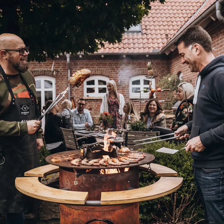 HELGA – Grillzange V-Tong – Edelstahl Zange mit Flaschenöffner – 43 cm