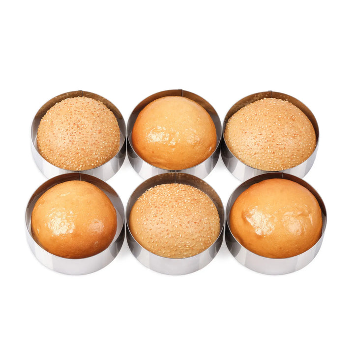 HENRY – BurgerRing 6er Set – Burger-Backform aus Edelstahl