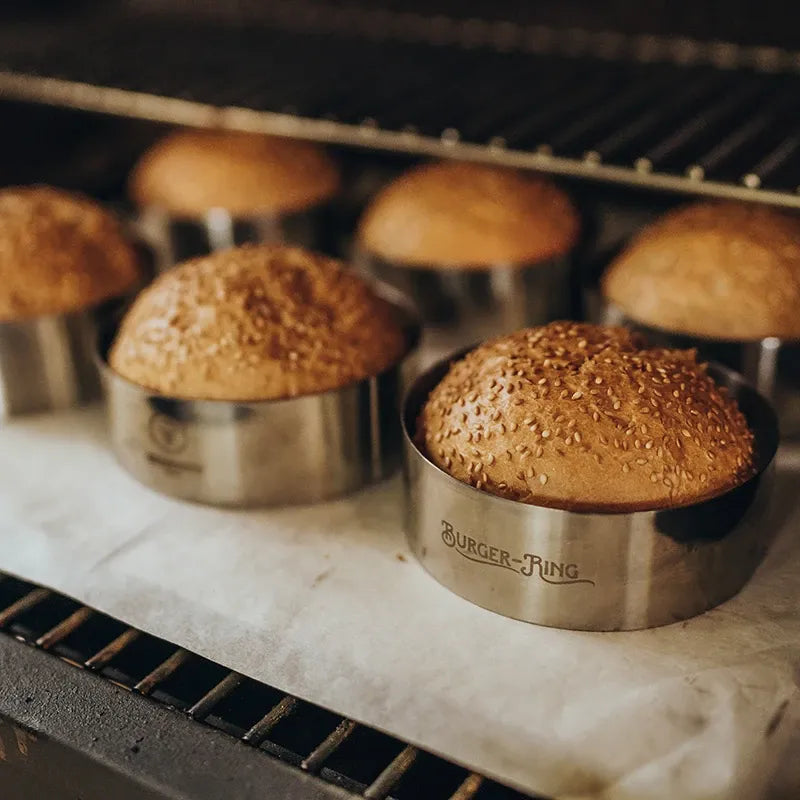HENRY – BurgerRing 6er Set – Burger-Backform aus Edelstahl