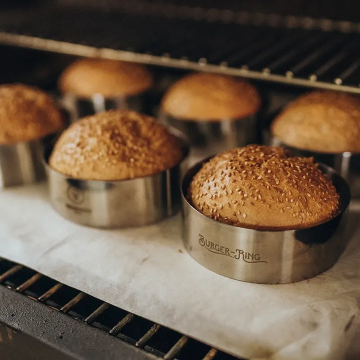 HENRY – BurgerRing 6er Set – Burger-Backform aus Edelstahl