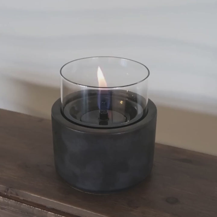 Tenderflame Lotus 12 – Design-Tischfeuer aus Beton & Keramik